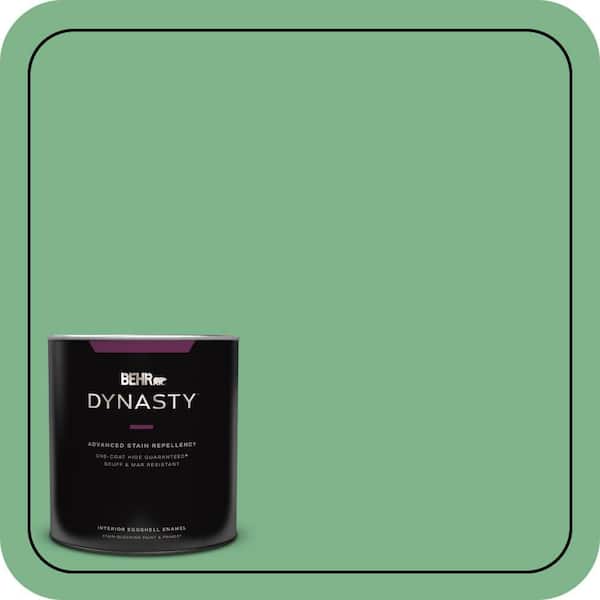 BEHR DYNASTY 1 qt. #460D-5 Tree Fern Eggshell Enamel Interior Stain-Blocking Paint & Primer