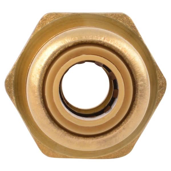 SharkBite 1/4 in. (3/8 in. O.D.) x 1/2 in. Brass Push-to-Connect