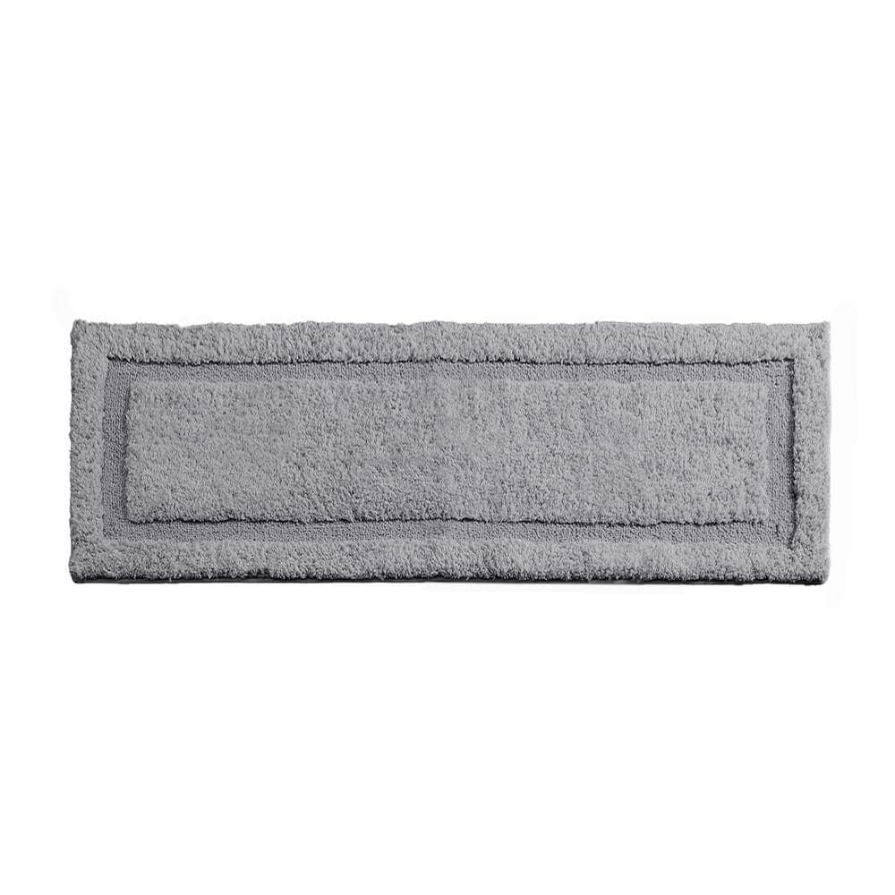 Gray Heathered Hotel Microfiber Bath Rug Runner, 20" x 60"