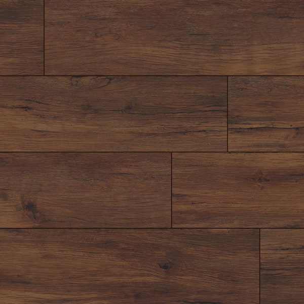 Antique Mahogany 12 MIL x 9 in. x 60 in. Waterproof Click Lock Luxury Vinyl Plank Flooring (22.44 sq. ft./case)