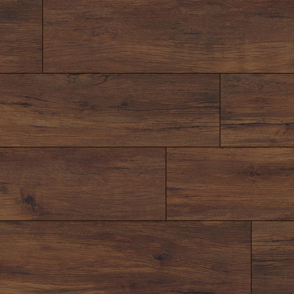 A&A Surfaces Antique Mahogany 12 MIL x 9 in. W x 60 in. L Waterproof Click Lock Luxury Vinyl Plank Flooring (1166.88 sq. ft./Pallet)