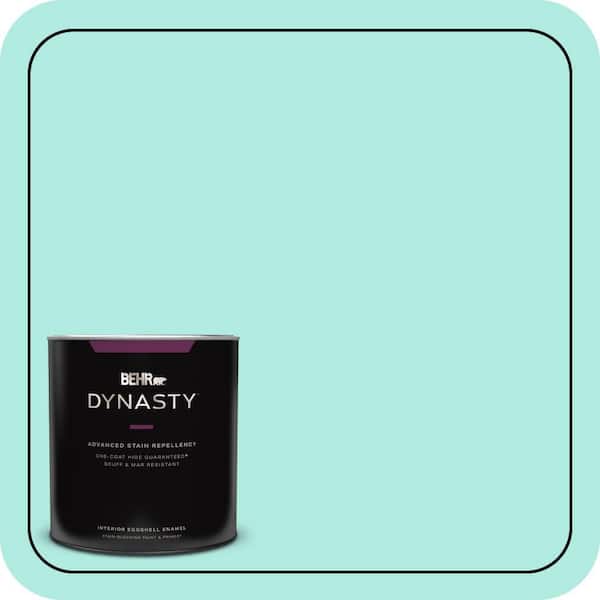 BEHR DYNASTY 1 qt. #MQ4-23 Aloha One-Coat Hide Eggshell Enamel Interior Stain-Blocking Paint & Primer