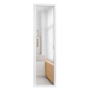 55 in. x 12 in. Modern Rectangle Wide Framed White Shatter-Proof Leaning Mirror Full Length Wall Mirror for Home