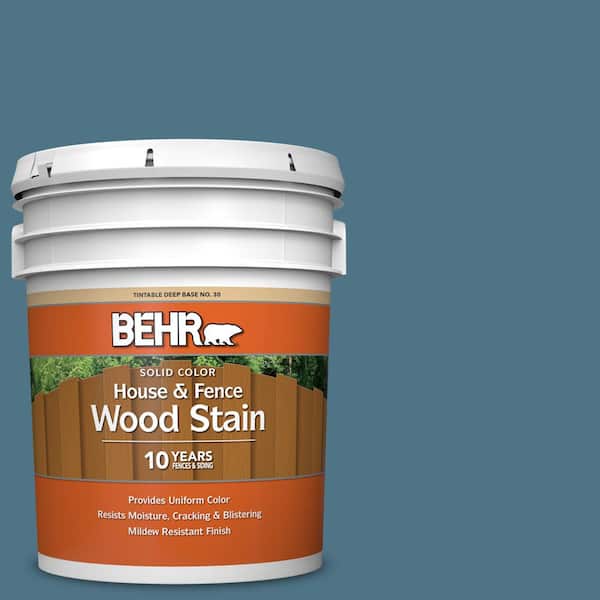 BEHR 5 gal. #SC-107 Wedgewood Solid Color House and Fence Exterior Wood Stain