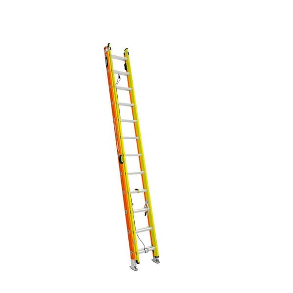 Werner GlideSafe 24 ft. Fiberglass Extension Ladder (23 ft. Reach Height) with 300 lb. Load Capacity Type IA Duty Rating