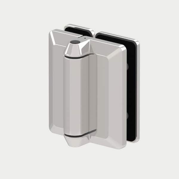 Nalu 3.875 in. x 3.25 in. Pressure Treated Polished Silver Stainless Steel Gate Hinge Kit