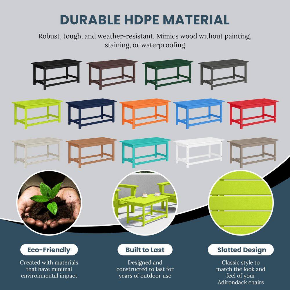 Lime Green Poly Adirondack Outdoor Coffee Table