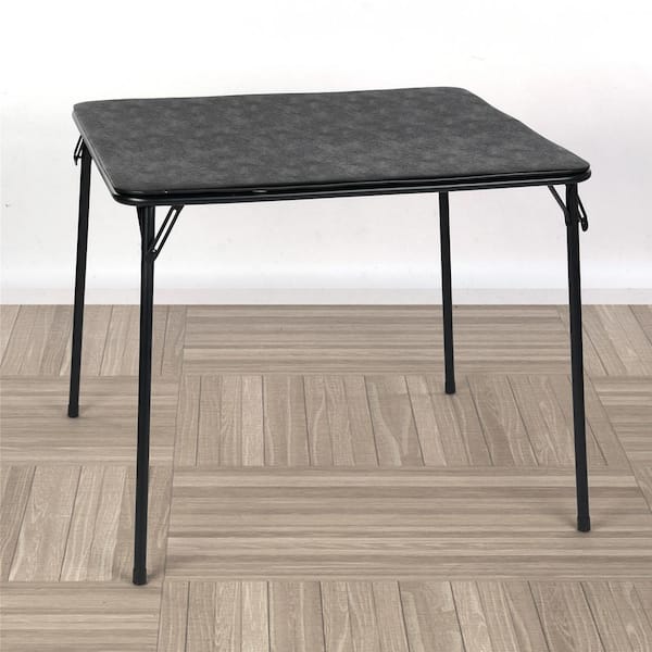 Homy Casa FERN Modern Square Black Plastic Tabletop Folding Table