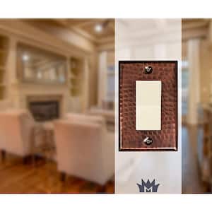 Pure Copper Hand Hammered Single Rocker Wall Plate