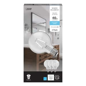 Feit Electric 40-Watt Equivalent ST19 Dimmable Double Spiral White ...