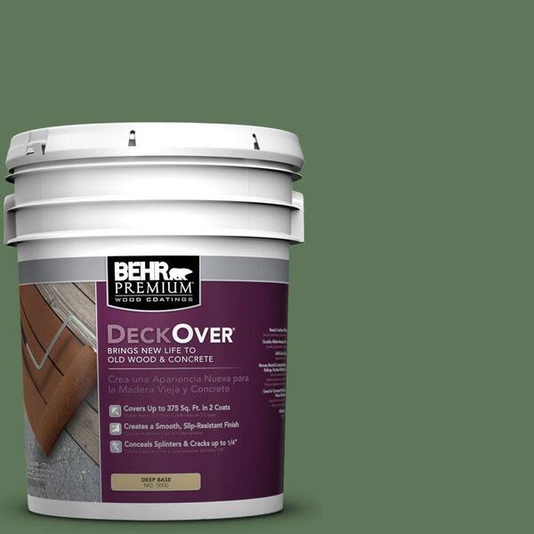 BEHR Premium DeckOver 5 gal. #SC-126 Woodland Green Solid Color Exterior Wood and Concrete Coating