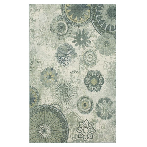 Mohawk Home Alexa Medallion Gray 7 ft. 6 in. x 10 ft. Area Rug