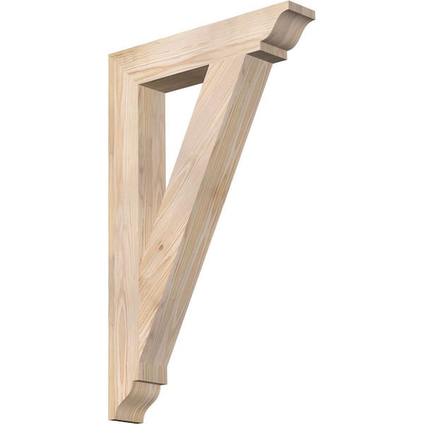 Ekena Millwork 3.5 in. x 32 in. x 20 in. Douglas Fir Traditional Smooth Bracket