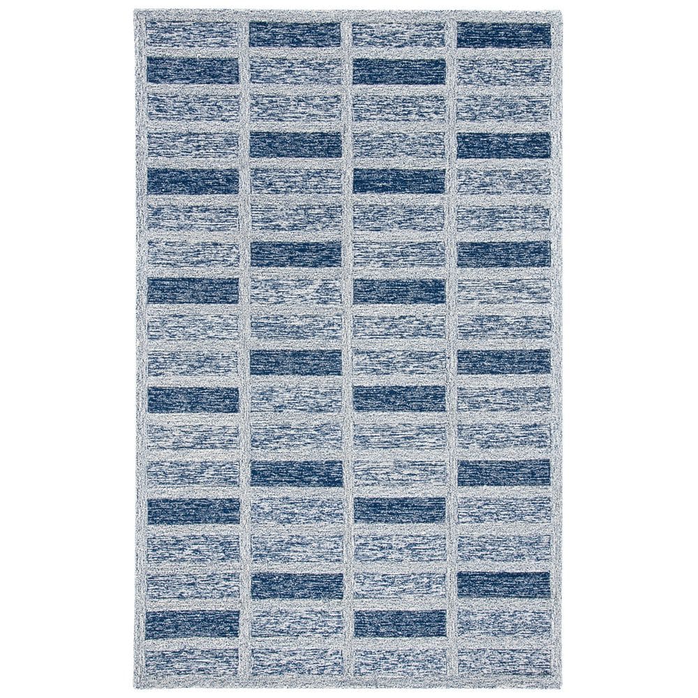 Cambridge 5 ft. x 8 ft. Navy Geometric High-Low Area Rug price history on PriceWatchPro