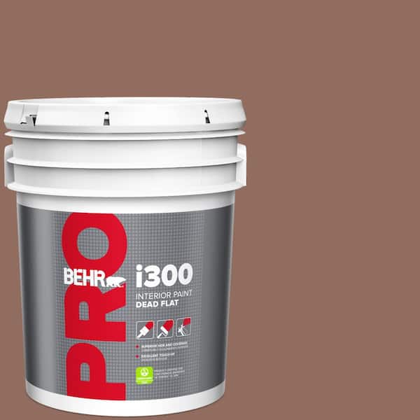 BEHR PRO 5 gal. #220F-6 Chocolate Curl Dead Flat Interior Paint