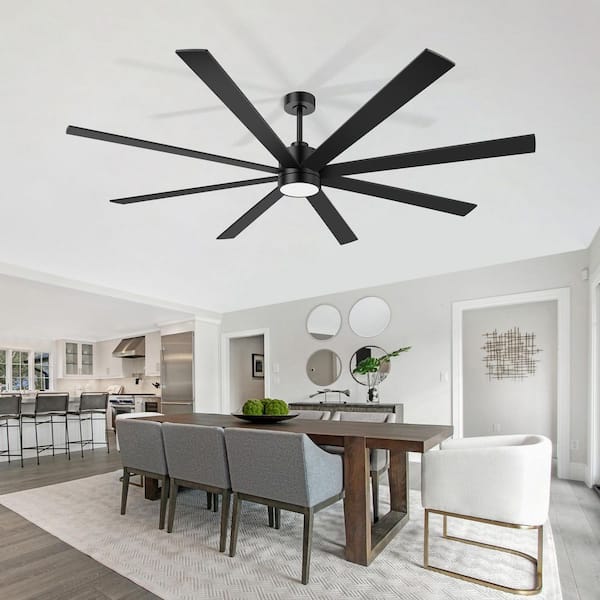 Breezary Lawrence 72 in. Black Windmill Ceiling Fan with LED Light