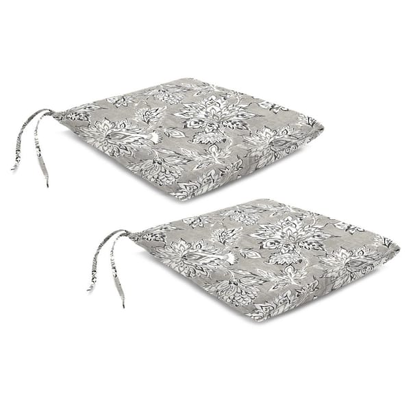 19 in. D x 18 in. D x 3 in. T Rectangular Outdoor Seat Cushion in Adair Gray (2-Pack)
