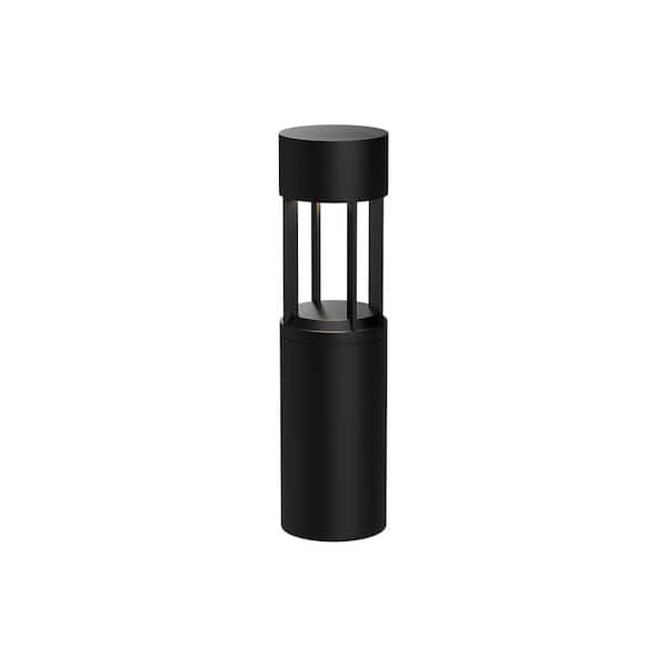 KUZCO Novato 24 in. 1-Light 24-Watt Black 120-Volt 2500 Lumens Hardwired Integrated LED Exterior Landscape Bollard