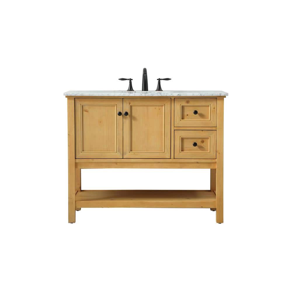 Simply Living 42 in. W x 22 in. D x 34 in. H Bath Vanity in Natural Wood wi