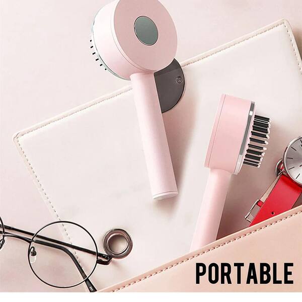 3D Air Cushion Massage-Bürste – Selbstreinigend, Entwirrt Schonend, Für Alle Haartypen, Inkl. Reinigungsfunktion (Rot)