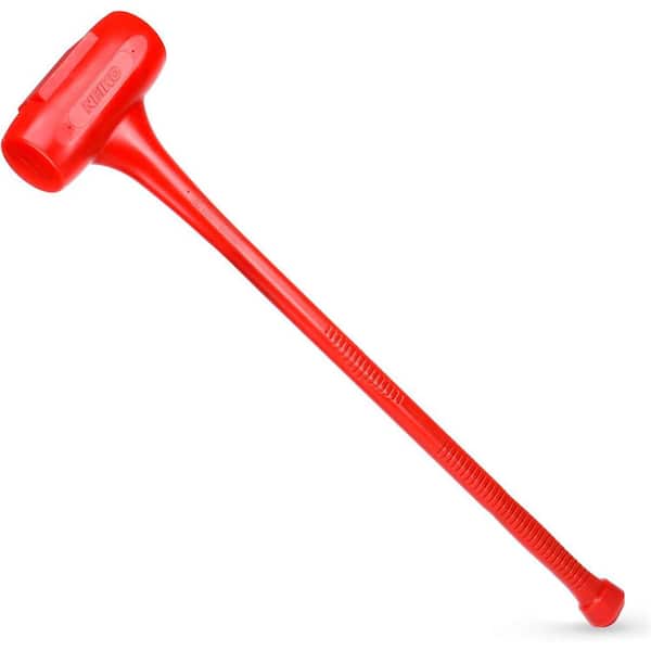 12 lb. Dead Blow Hammer, 36-1/2 in. Long, Red, Unibody, 1 Piece Steel Core, 3 in. Head