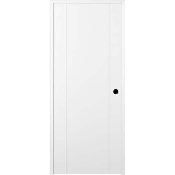 Belldinni 32 in. x 80 in. Smart Pro 2U Left-Hand Solid Composite Core Polar White Prefinished Wood Single Prehung Interior Door