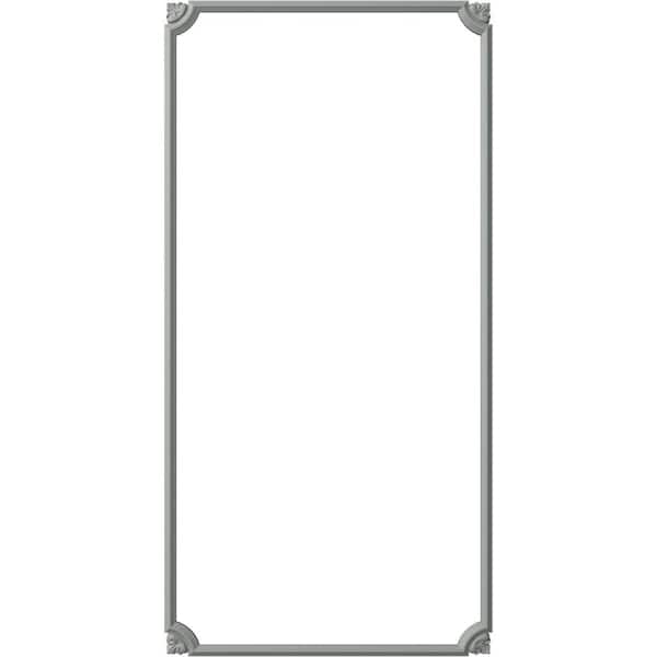 Ekena Millwork 24 in. W x 48 in. H Unfinished Polyurethane Bradford Leaf Panel Moulding Kit (Single Panel)