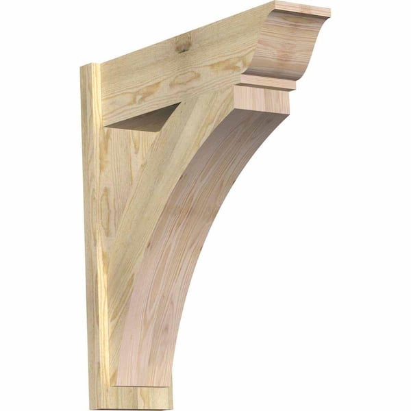 Ekena Millwork 8 in. x 32 in. x 28 in. Thorton Traditional Rough Sawn Douglas Fir Outlooker