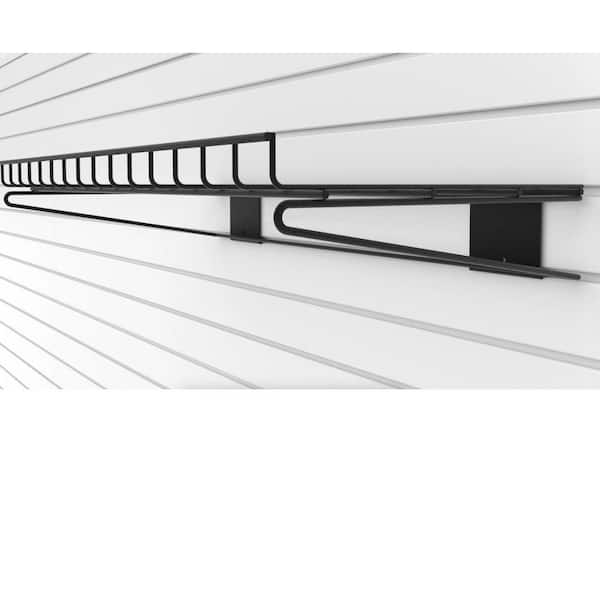 3.75 in x 13 in x 24 in l Slat Wall Black Shelf