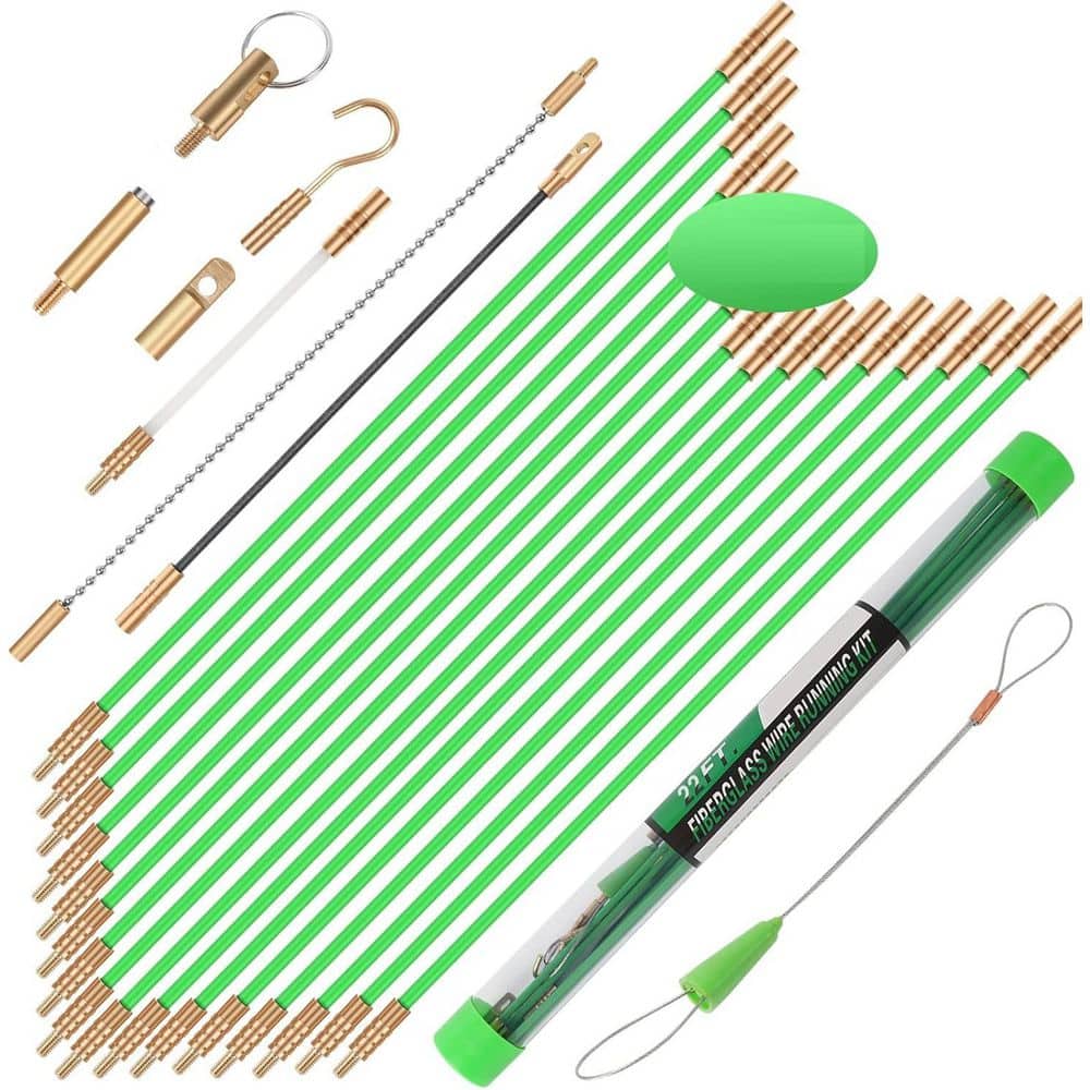 45 ft. Fiberglass Electrical Fish Tape Kit with Low Friction Design and 8 Attachments for Wire Pulling price history on PriceWatchPro