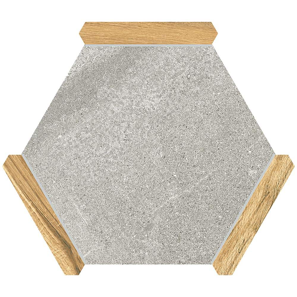 Aureole 8.66 in. x 9.84 in. Matte Cloud Gray and Brown Porcelain Hexagon Wall and Floor Tile 8.07 sq. ft./Case 18 Sheet price history on PriceWatchPro