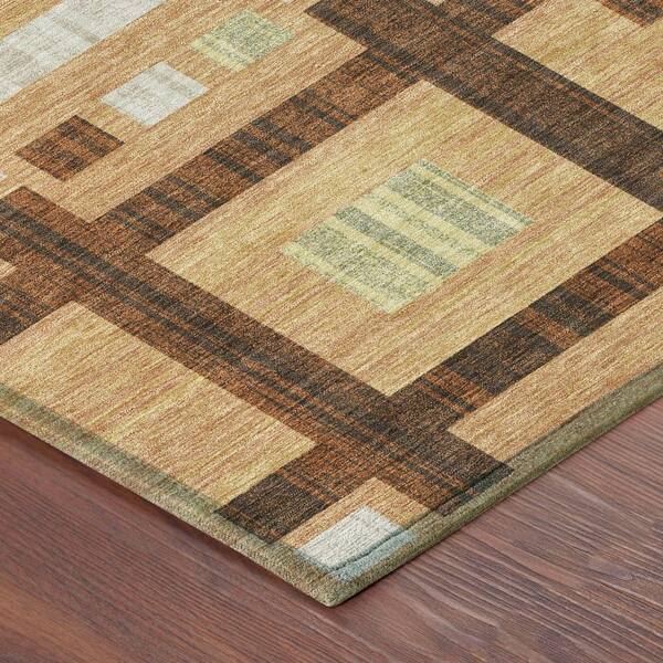 Chantille Machine Washable Indoor/Outdoor Abstract ACN2708 Copper 10 ft. x 14 ft. Area Rug
