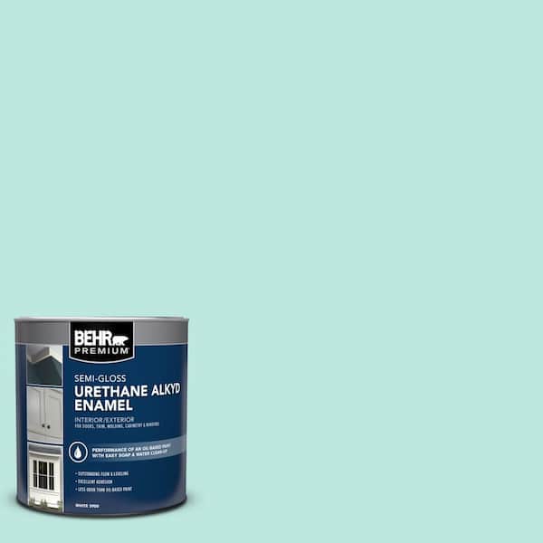 BEHR PREMIUM 1 qt. #490A-2 Cool Jazz Semi-Gloss Enamel Urethane Alkyd Interior/Exterior Paint