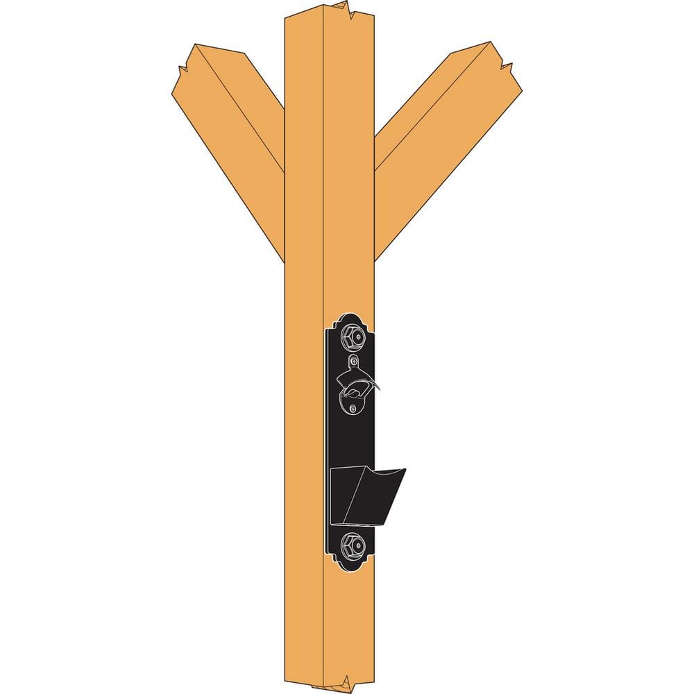 Black Metal Outdoor Bottle Opener with Catch Cup