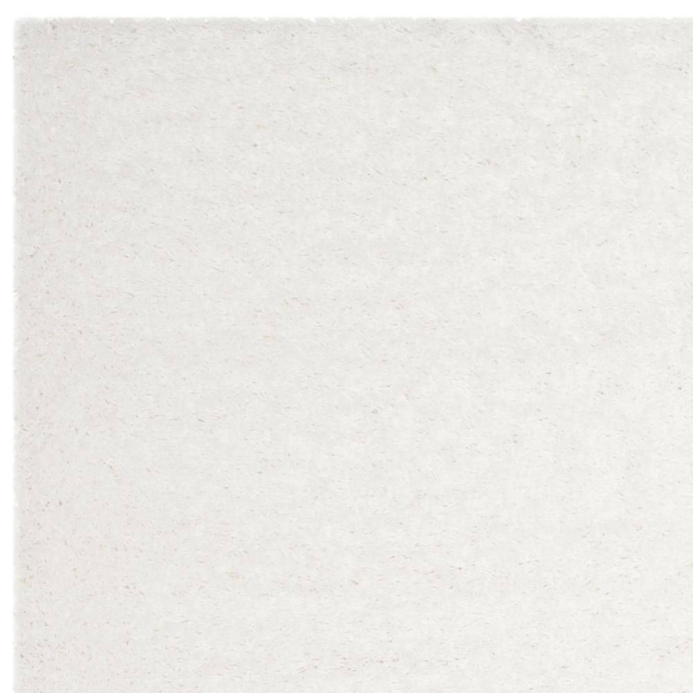 Ivory Bliss Hand-Knotted Shag Area Rug, 4' x 6', Easy Care Viscose