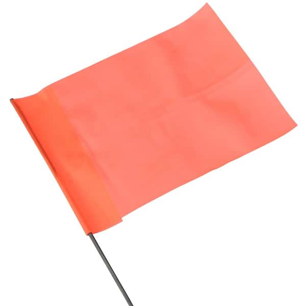 3.5 in. x 2.5 in. Glo Orange Flag Stakes (100-Pack)