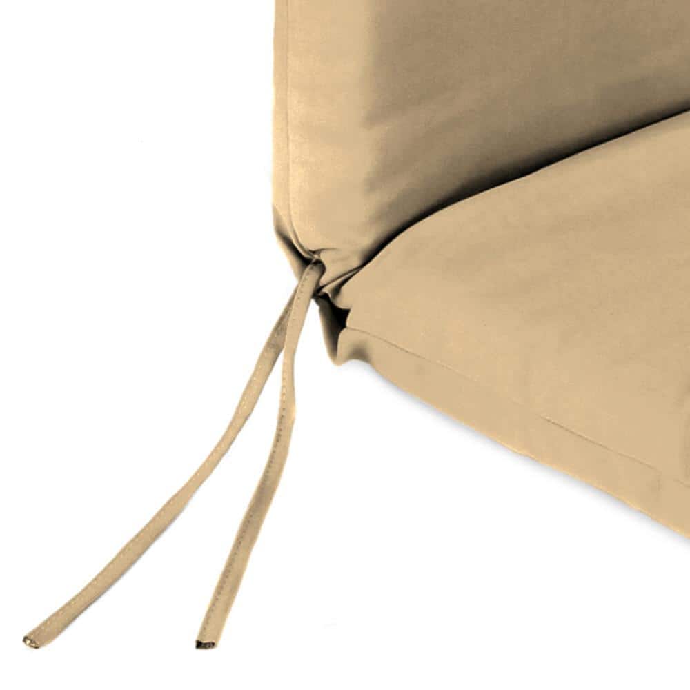 Nude Polyester Outdoor Chaise Lounge Cushion with French Edges