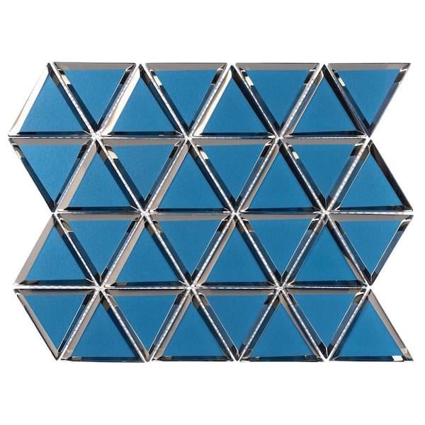 Bleum Bluester 2.75 in. x 2.5 in. Beveled Mirrored Glass Novelty Mosaic Wall Tile Sample