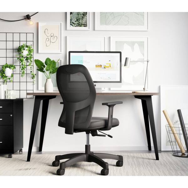 Orison Mid Century Modern, 57 in. Wide, Rectangle, Black / Trail
