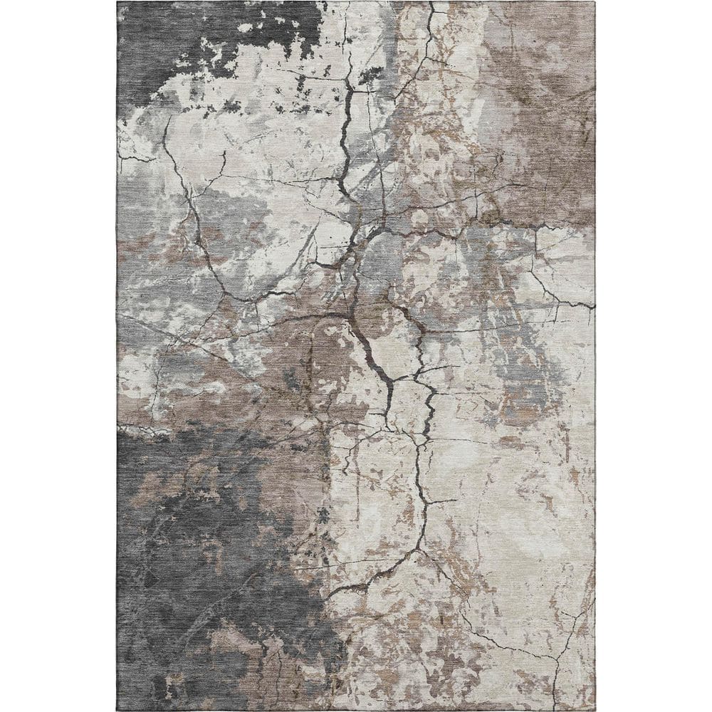 Mayfield Premium Machine Washable Abstract AMF2431 Taupe 5 ft. x 7 ft. 6 in. Area Rug price history on PriceWatchPro
