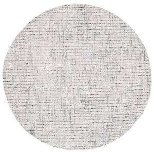 SAFAVIEH Abstract Ivory/Blue 6 ft. x 6 ft. Speckled Round Area Rug ...