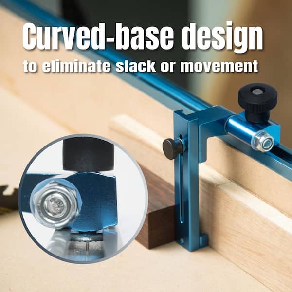 1 in. to 3-1/2 in. Flip Stop, Patent Pending Curved-Based T Track Stop for Miter Saw, Router Table, Miter Gauge, 2-Pack