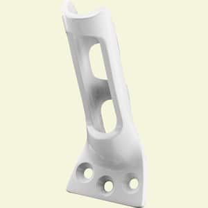 3/4 in. White Aluminum Flagpole Bracket