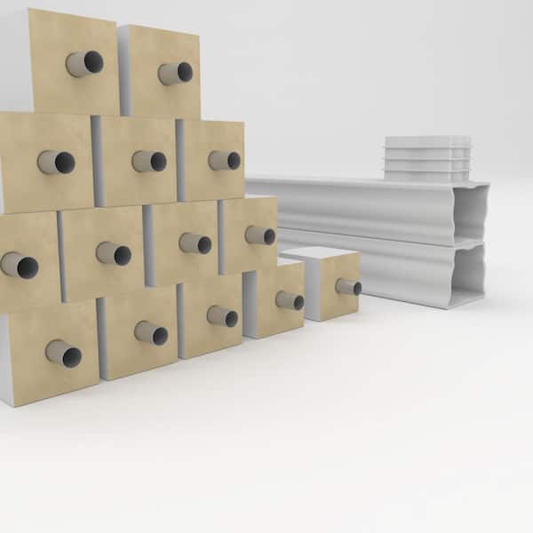 Ekena Millwork Fiberthane York Balustrade 84 in. L x 32 in. H Fiberglass Railing Kit