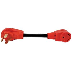 Mighty Cord 12" Adapter Cord w/Handle - 50AM to 30AF, Red