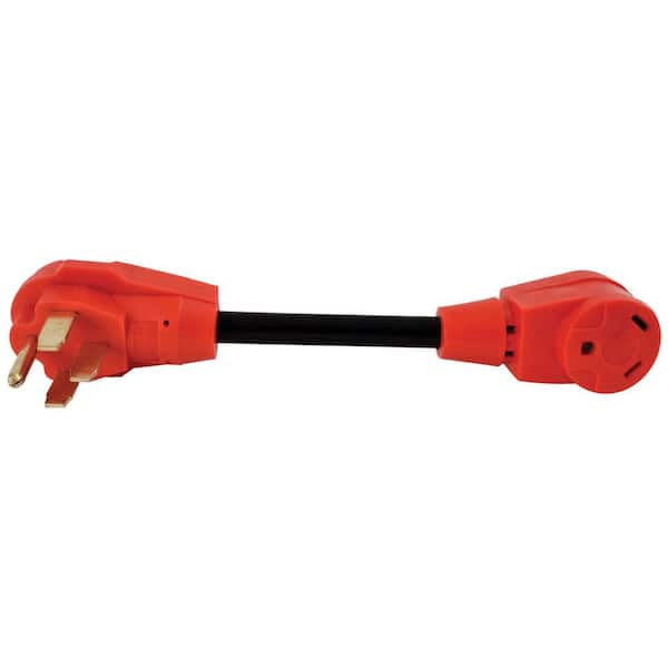 Valterra Mighty Cord 12" Adapter Cord W/Handle - 50AM To 30AF, Red A10 ...