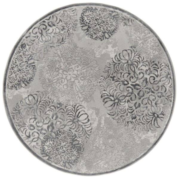 Unique Loom Aberdeen Chatsworth Gray 5' 3 x 5' 3 Area Rug 3168500 The