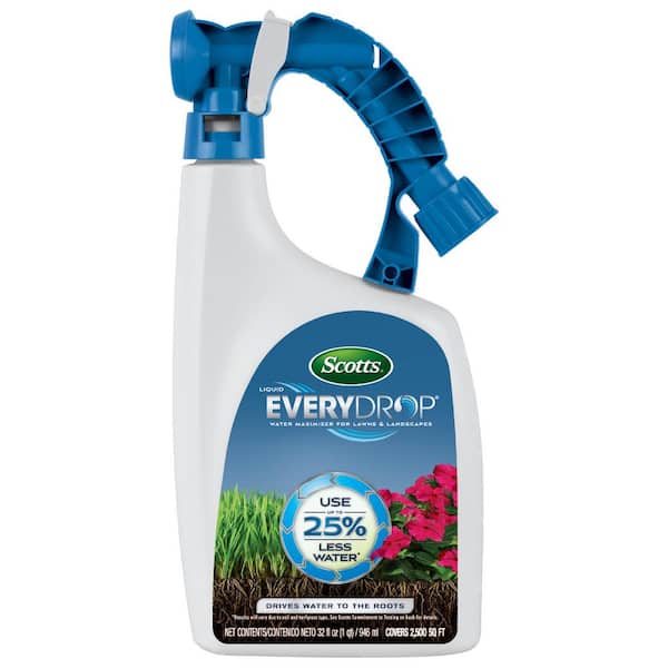 Scotts 32 fl. oz. Liquid EveryDrop Water Maximizer for Lawns & Landscapes, Ready-To-Spray on Lawns, Gardens, and Edibles