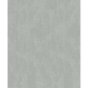 Smooth Concrete Effect Grey Matte Finish Vinyl on Non-Woven Non-Pasted Wallpaper Roll