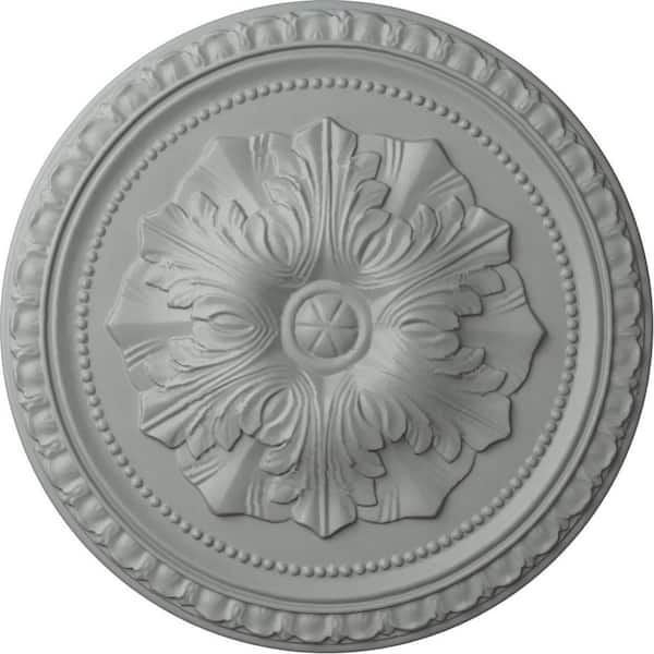 Ekena Millwork 18" x 1-3/8" Richmond Urethane Ceiling Medallion (Fits Canopies upto 2-5/8"), Primed White